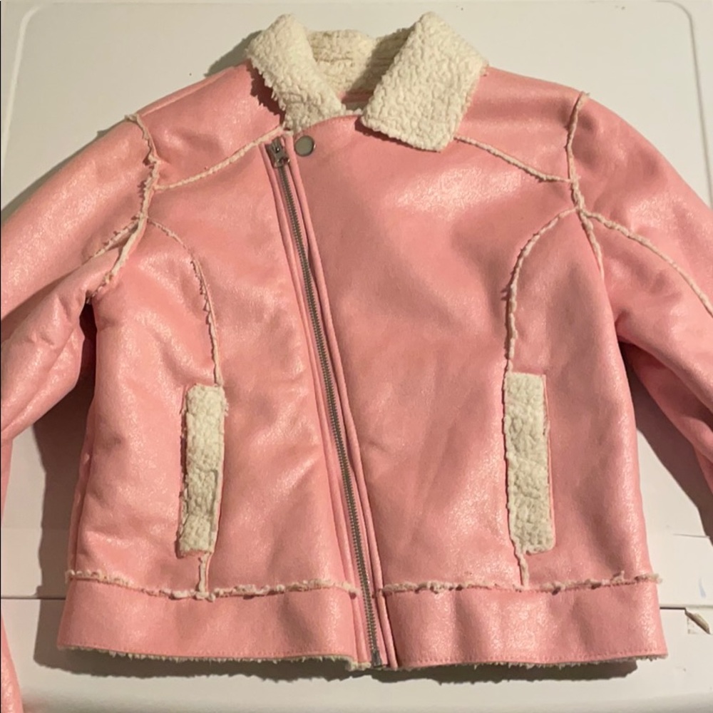 Lovely sparkling pink justice moto jacket